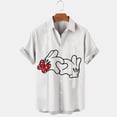 thumbnail image 1 of Disney Anime 3D Mickey Mouse Print Men Shirt Summer Loose Short Sleeve Casual Shirt Hawaiian Shirt Shirt Top Plus Size Hot SaleM Gao Jinjia LED, 1 of 2
