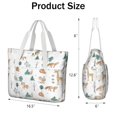 thumbnail image 3 of Tote Bag for Women - White Christmas Forest Animal Pattern Shoulder Bag - Large Utility Work Duffle Bag with Zipper Handbag for Travel, Work, Sprots, 3 of 5
