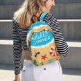 thumbnail image 5 of Bixox Hello Summer1 Printing Canvas Backpack Lightweight Casual Travel Backpack School Backpack Fits 15.6 Inch Notebook, 5 of 5