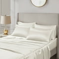 thumbnail image 4 of Comfort Classics Satin Ivory Luxury 6 PC Sheet Set, Queen - Wrinkle Free, 4 of 18