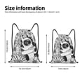 thumbnail image 2 of Balery Floral Sugar Skull Portrait Pattern Drawstring Backpack Bag Sport Gym Sackpack Cinch Bags Pattern Drawstring Backpack Bag Sport Gym Sackpack Cinch Bags -Small, 2 of 6