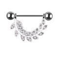 thumbnail image 3 of D-GROEE 8 Pairs Stainless Steel Nipple Rings Body Jewelry Piercing Shiny Tongue Nose Ring Barbell Heart Leaves Rhinestone for Women Girls, 3 of 7