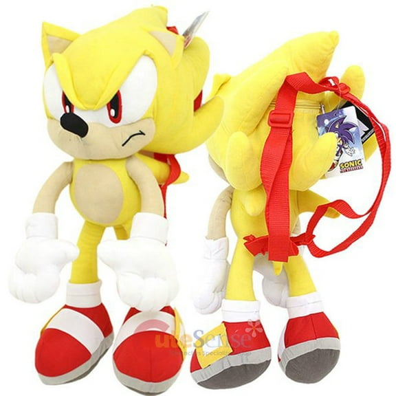 Accessory Innovations Unisex 20-Inch Sonic the Hedgehog Plush Backpack, Yellow