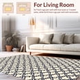 thumbnail image 2 of ODIKA 6'x9' Machine Washable Non-Slip Area Rug, Classic Interlocking Circles High Traffic Rug, Ivory, 377997, 2 of 7