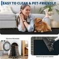 thumbnail image 4 of Garvee Area Rug 9x12ft Bordered Striped Carpet, Stain Resistant Machine Washable Rug Flat Woven Indoor Outdoor Rug with TPR Backing for Patio Balcony Bedroom Living Room, Black, 4 of 7