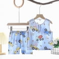 thumbnail image 2 of HCNTES Toddler Baby Infant Newborn Boy Girl 2 Piece Outfits Girls Boys Summer Clothes Kids Sport T Shirts and Kid Shorts Clothing Sets For 2t 3t 4t 5t 6t 7t Children(H01-Sky Blue,18-24 Months), 2 of 4