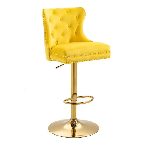 360° Swivel Bar Stools, Modern Comfortable Upholstered Kitchen Dining