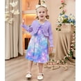 thumbnail image 3 of Lollipie Toddler Girl Sleeveless Dresses and Long Sleeve Ruffle Cardigan 2 Piece Fall Outfits for 2-7T, 3 of 7