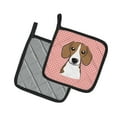 thumbnail image 2 of Carolines Treasures BB1239PTHD Checkerboard Pink Beagle Pair of Pot Holders , 7.5HX7.5W, multicolor, 2 of 3