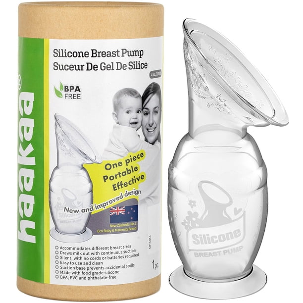 Extractor de leche manual Gen.2, 100 ml/4 oz, silicona transparente