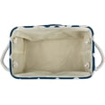thumbnail image 4 of Panier de Rangement Pliable en Polyester, Grand/18 Pouces x 12 Pouces x 15 Pouces, Chevron Marine, 4 of 8