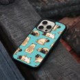 thumbnail image 4 of WIRESTER Shockproof Soft Rubber Cover Case for Apple iPhone 16 Pro 6.3" 2024, Pug Funny Playful Postures Teal, 4 of 5