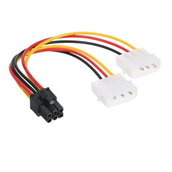 Double D 4Pin to 6 PIN GPU Adapter Wire for Graphics Card Adapter Cable for GPU Power Supply Computer Accessories