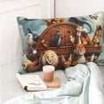 thumbnail image 4 of Yiaed Animal Filled Noahs Ark Print Brushed Microfiber Envelope Pillowcases, Standard,Envelope Closure Pillow Cases(No pillow core)-20"x30", 4 of 6