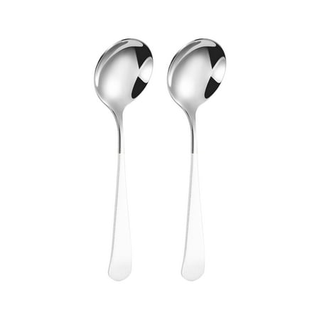 

Xipoxipdo Clearance! Round Spoon 304 Stainless Spoon Fork Household Cute Small Soup Spoon Thick Round Bottom Eating Spoon