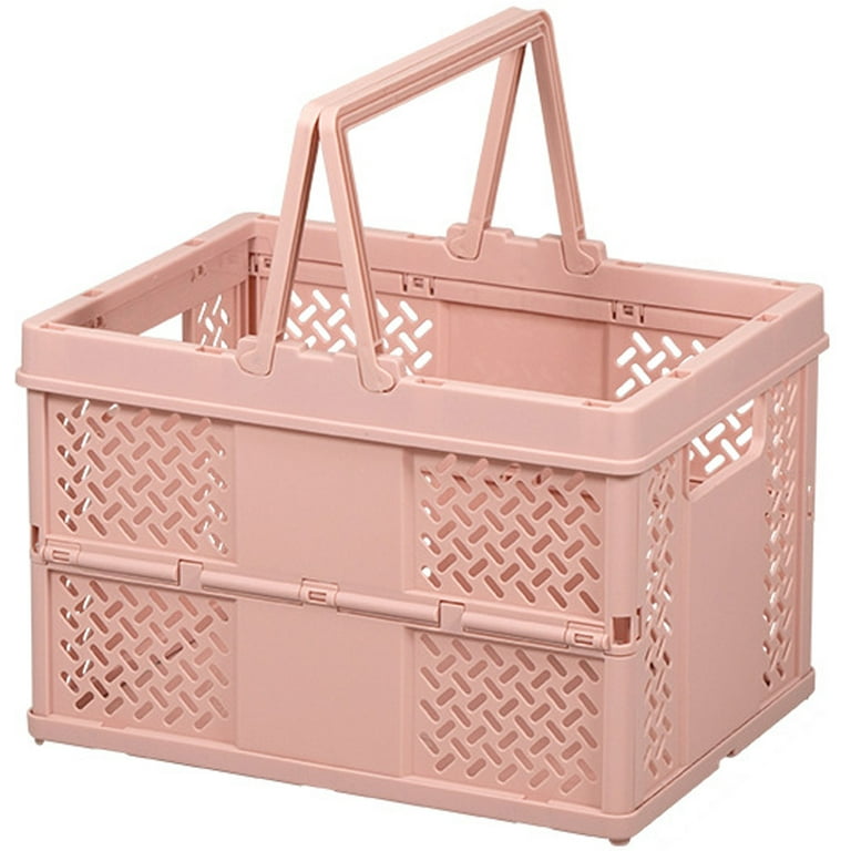 1-4pcs Plastic Small Basket with Handle Box Sundries Storage Box Portable  Shopping Basket Desk Makeup Organizers Storage Basket - AliExpress