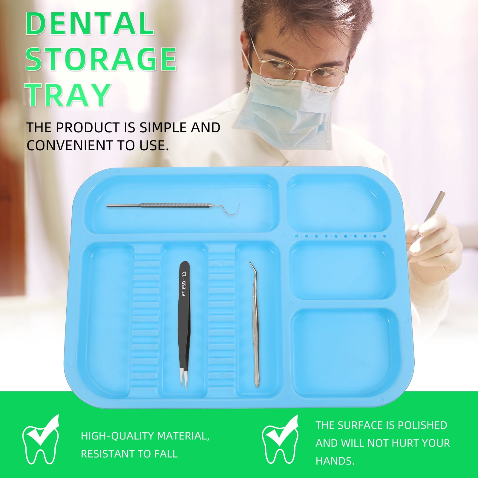 Shuliwen Blue Autoclave Instrument Tray for PMU Salons