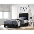 thumbnail image 2 of Coaster Conner Transitional Upholstered Faux Leather Twin Bed in Black, 2 of 2