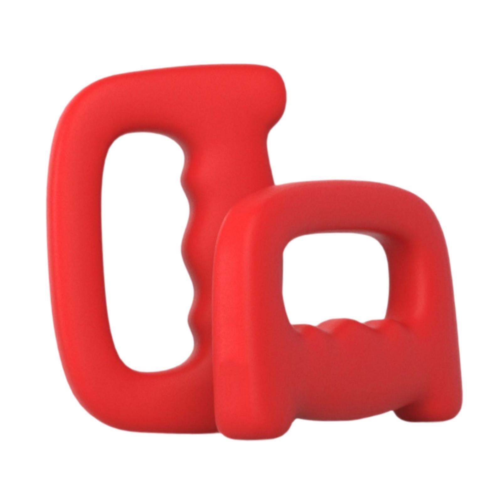 Dualoai 2Pcs Dumbbells Dumbbells Set Nonslip Ergonomic Hand Weights for Cardio Exercise Red 1KG