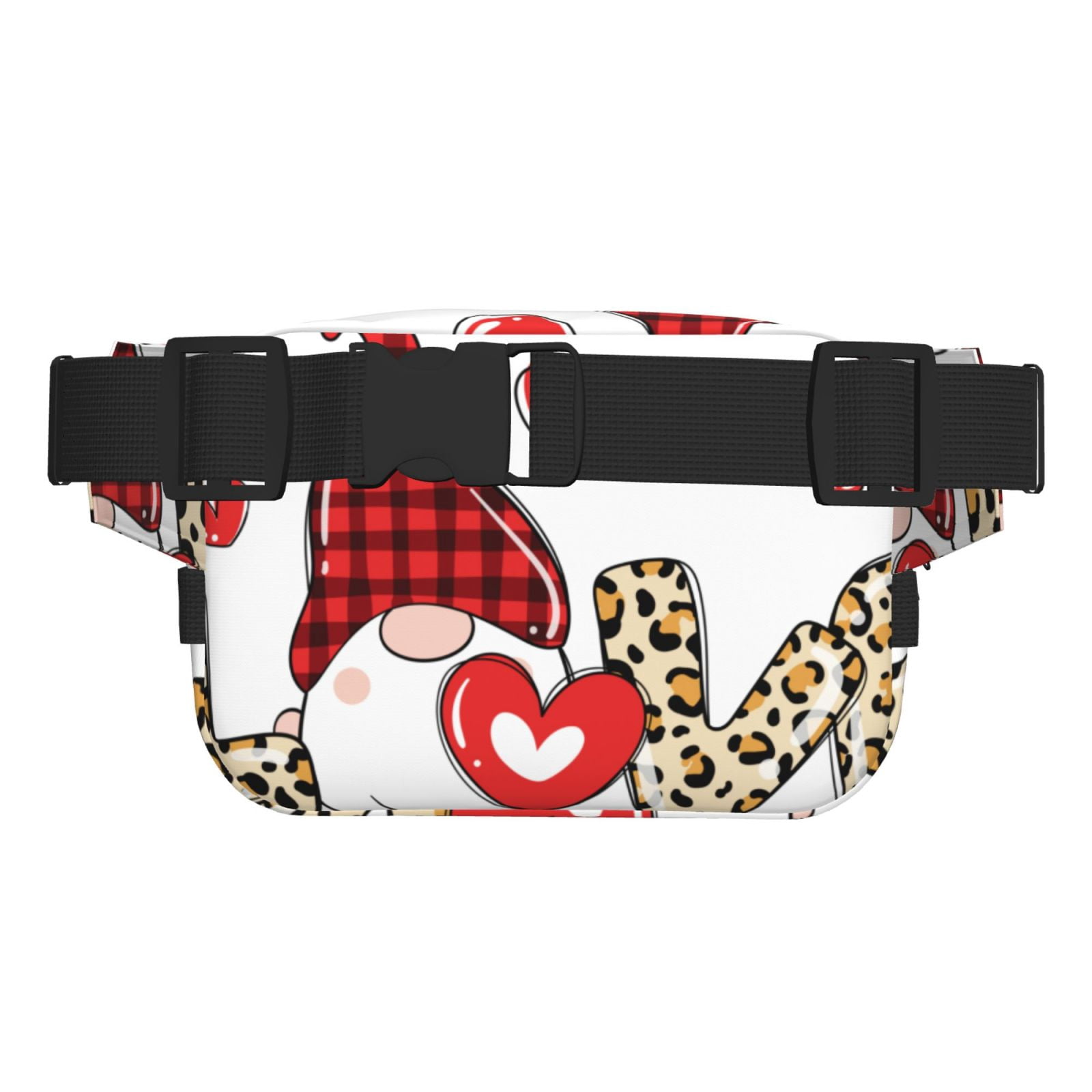 Kdxio Love Gnomes Crossbody Double Layer Waist Bag Belt Bag for Unisex Fanny Pack Fashion Waist Packs for Hiking Running Shopping Traveling