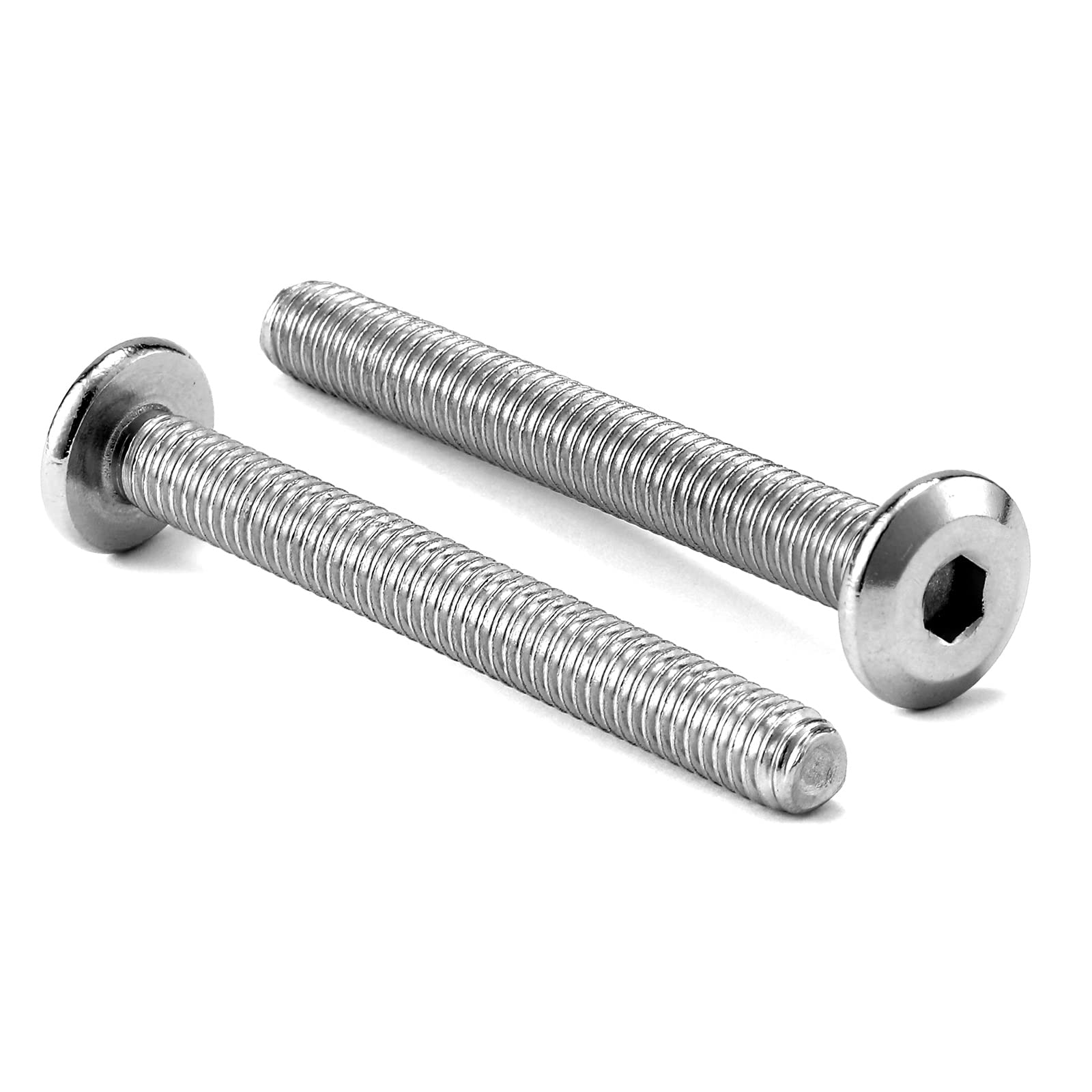 M8 x 50mm 20Pcs Flat Head Hex Socket Cap Screws Bolts, 304 Stainless