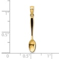 thumbnail image 3 of FJC Finejewelers 14k Yellow Gold 3d Table Spoon with Black Enamel Charm, 3 of 4