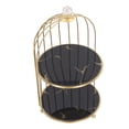 thumbnail image 3 of Estante de Almacenamiento para Jaula de Pájaros, Soporte Organizador de Cosmética de Vidrio y Hierro de Doble Capa para Encimera de Binado, Tocador, 3 of 7