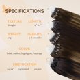 thumbnail image 2 of Extensiones de cabello DOORES Microlink Mocha Brown 14 pulgadas 50 g, 2 of 9