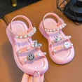 thumbnail image 4 of Sandalias de fondo suave con Nudo de mariposa estilo princesa, recién llegados, zapatos bonitos de verano para niñas, Material cómodo de PVC, 4 of 5