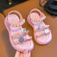 thumbnail image 4 of Sandalias de fondo suave con Nudo de mariposa estilo princesa, recién llegados, zapatos bonitos de verano para niñas, Material cómodo de PVC, 4 of 5