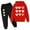 Red, variant on Kids Sweatsuit 2 Piece Long Sleeve Printed Pullover Hoodie Sweatshirt Jogger Set Fall Clothes Teen Outfits for Girls 5-6 Years Trendy Boys Girls Fashion