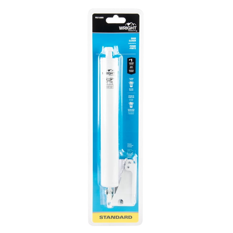 Wright Products 9" Standard Duty Pneumatic Door Closer, White photo 2