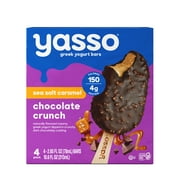 Yasso Frozen Greek Yogurt Sea Salt Caramel Chocolate Crunch Bars, 4 Count