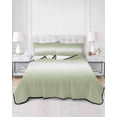 thumbnail image 2 of Quilts Twin-XL Size Bedding Set, Sage Green Ombre Lightweight Quilted Comforter, Aesthetic Art Farmhouse Gradient Green Soft Reversible Bedspread Coverlet with Pillow Covers for All Season, 68" x 98", 2 of 7