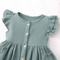 thumbnail image 5 of Splozh Summer Dresses 2T 3T 4T 5T 6T 7T Toddler Fall Dress with Bag Girls Ruffle Dress Casual Summer Clothes for Baby Girls,Green,2-3 Years, 5 of 9