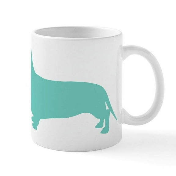 CafePress - Dachshund Silhouette - 11 oz Ceramic Mug - Novelty Coffee Tea Cup