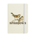 thumbnail image 1 of Carnet d'Amour Nourriture Oiseaux Moineaux Sparrows Couverture Rigide en Tissu Journal Classique, 1 of 3