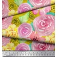 thumbnail image 3 of Soimoi Cotton Duck Fabric Leaves & Rose Floral Print Fabric by the Yard 56 Inch Wide, 3 of 3