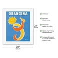 thumbnail image 2 of Orangina has Orange Pulp (A La Pulpe D’Orange) - Vintage Advertising Poster by Bernard Villemot c.1965 - Fine Art Rolled Canvas Print 16in x 20in, 2 of 4