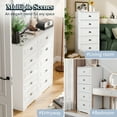 thumbnail image 2 of Walsunny 5 Drawer White Vertical Dresser Modern Storage Cabinet with Handle-Drawer Chest Wood Organizer for Living Room, 2 of 8