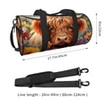 thumbnail image 2 of Balery Countryside Colorful Floral Cow Bolsa de Gimnasio para Mujeres y Hombres, Bolsa de Viaje Impermeable, Bolsa de Fin de Semana con Compartimento para Zapatos y Bolsillo Húmedo, 2 of 6