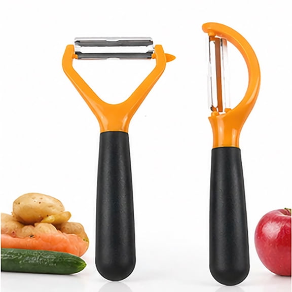 Stainless Y & P Vegetable Peeler Set, Ergonomic Handle Kitchen Gadget, Peeler for Carrots Potatoes & More