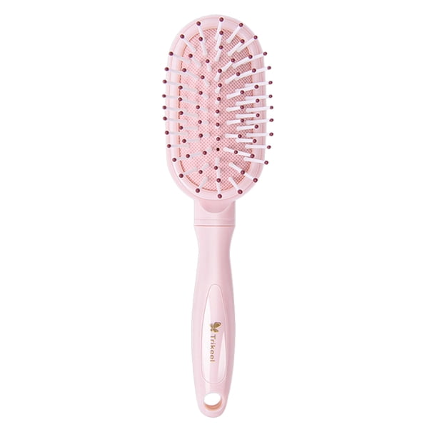 EeaseMX Peine de plástico portátil para el cabello, cepillo masajeador con bolsa de aire para mujer (184 x 45 mm, rosa)