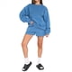 thumbnail image 3 of Suéteres de Cuello Redondo de de Gran Tamaño para Mujer, Tops Bonitos para Otoño e Invierno, Ropa Preppy para Chicas Adolescentes Azul S, 3 of 8