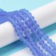 thumbnail image 2 of Transparent Glass Beads Strands Faceted Frosted Rondelle Medium Slate Blue 4mm Hole: 1mm about 113~115pcs/strand 41~42cm, 2 of 4