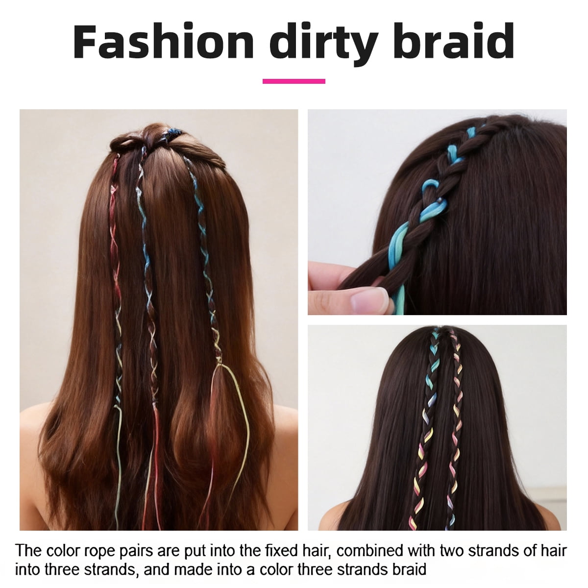 Friendship Bracelet Making Kit for Kids, 2-in-1 Braiding Board & Hair Styling Set, DIY Jewelry & Hairstyle Craft Kit, Educational Gift for Girls Ages 6+