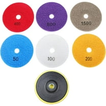 7Pcs 4 Inch Diamond Polishing Pads Wet Dry Set Fit for Concrete Quartz Stone Countertop Granite Polishing