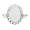 thumbnail image 2 of Auriga Fine Jewelry 14K White Gold 11.5x9.0 mm Open Back Signet Ring for Women Size 6, 2 of 6
