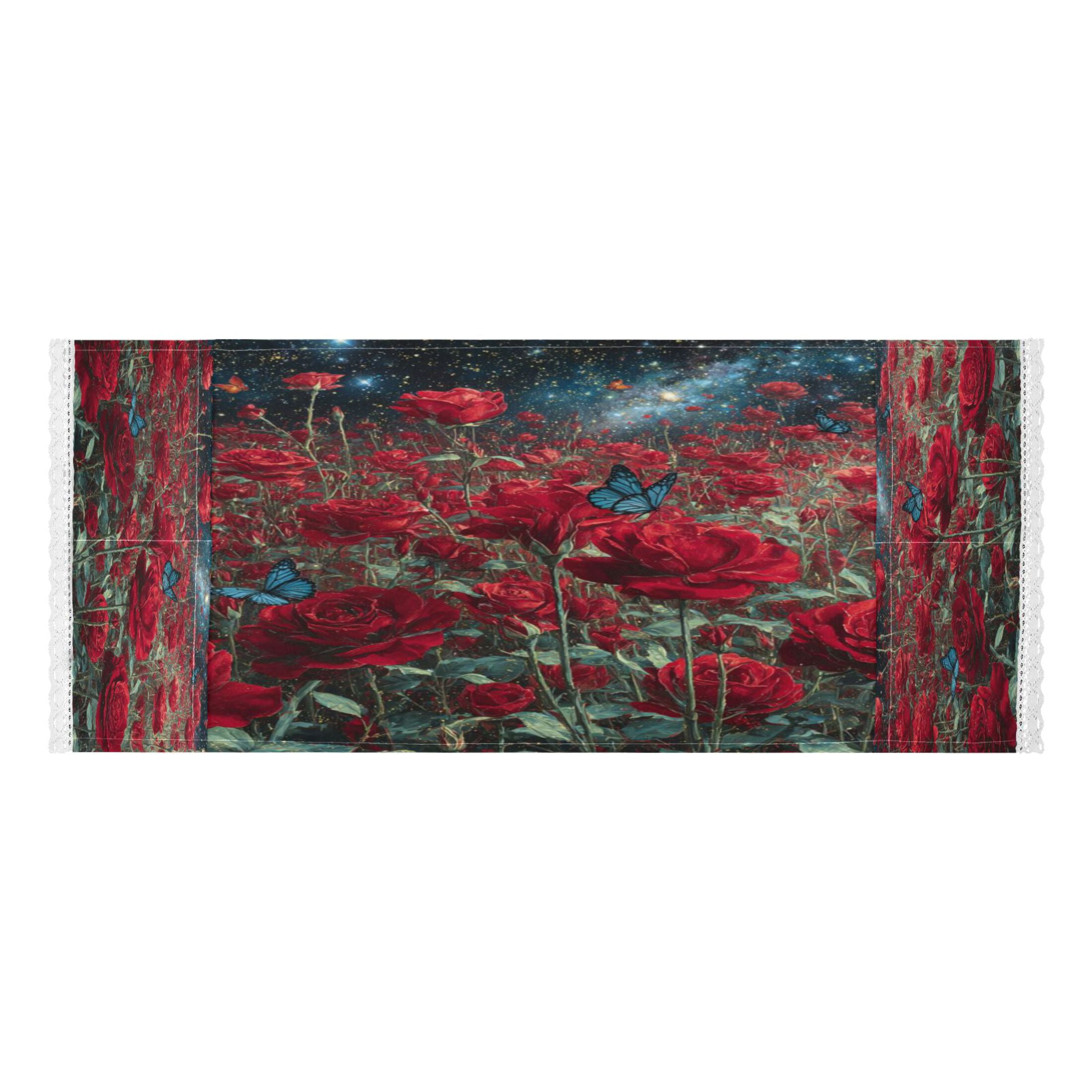 DEIARA Red Roses Washing Machine Cloth Dryer Refrigerator Top Cover Protective Non-Slip Mat For Kitchen Laundry