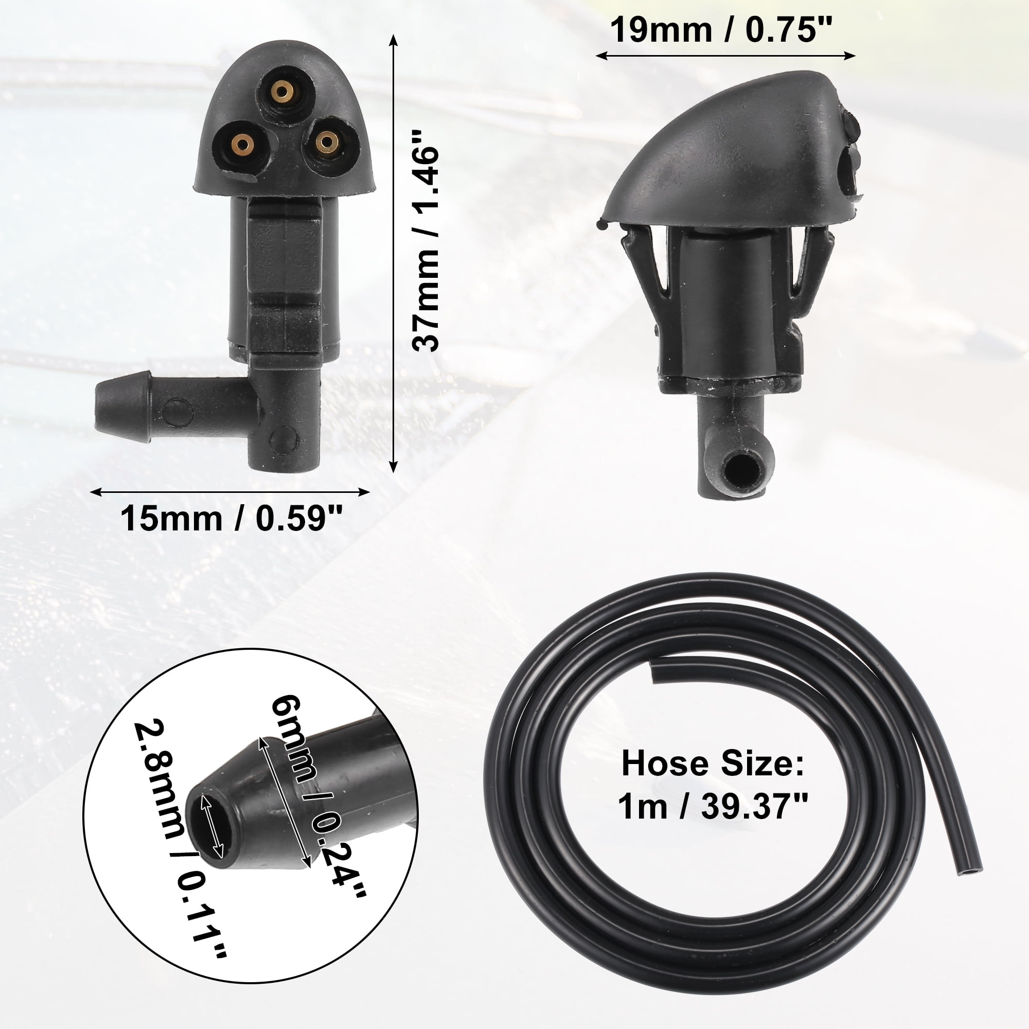 Unique Bargains Windshield Wiper Washer Nozzle for Chevrolet Cruze 2009-2014